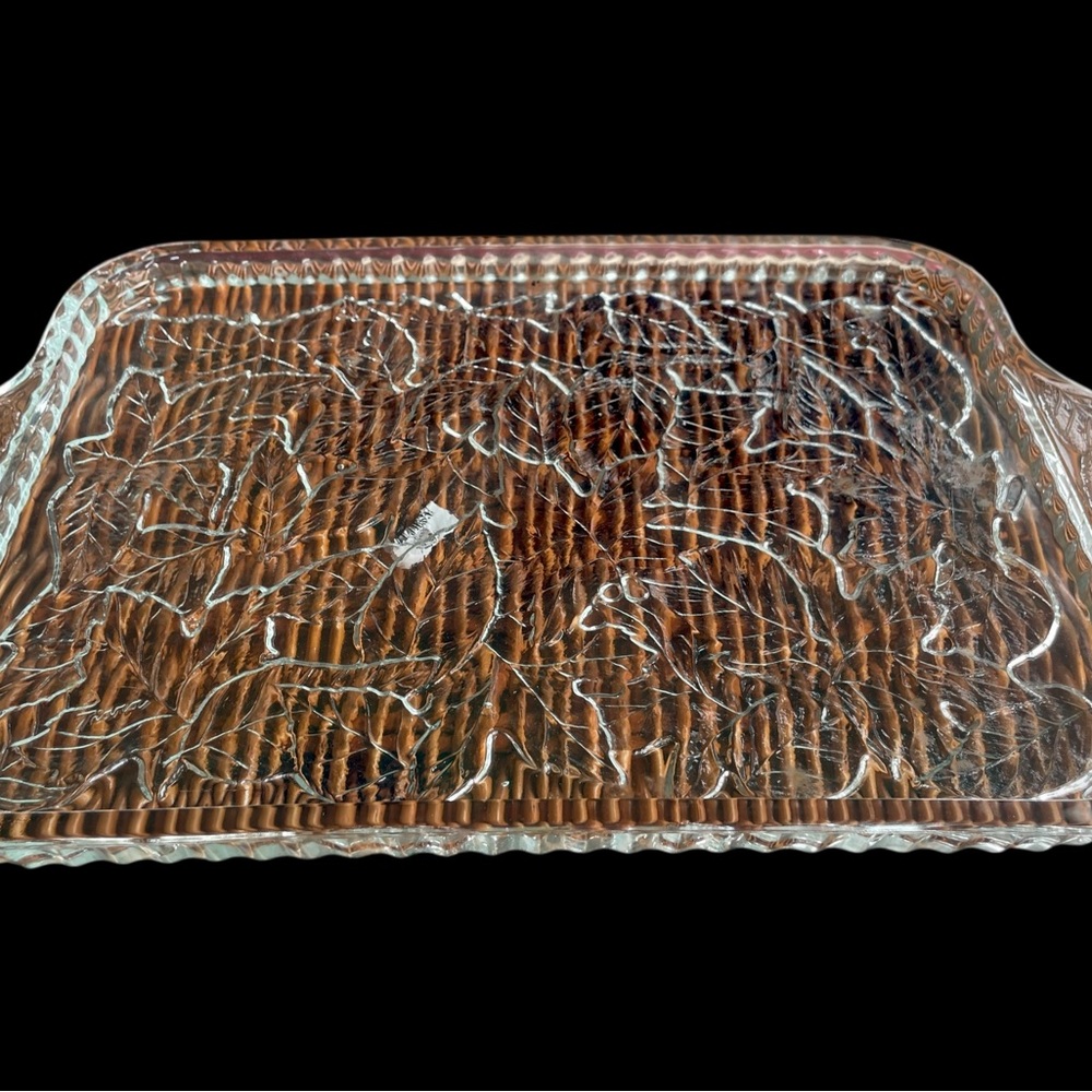 Tiara Clear Glass Serving Tray